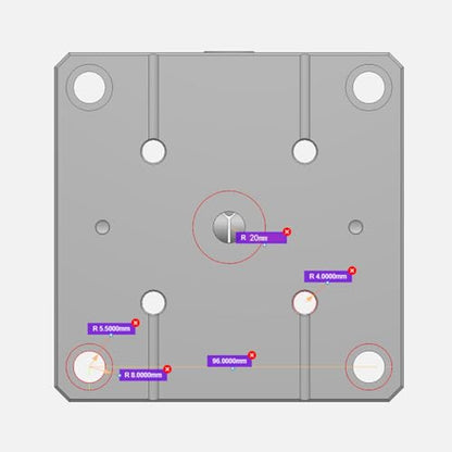 XinDian Quick Zero Point plate D52-D - style: D52-D