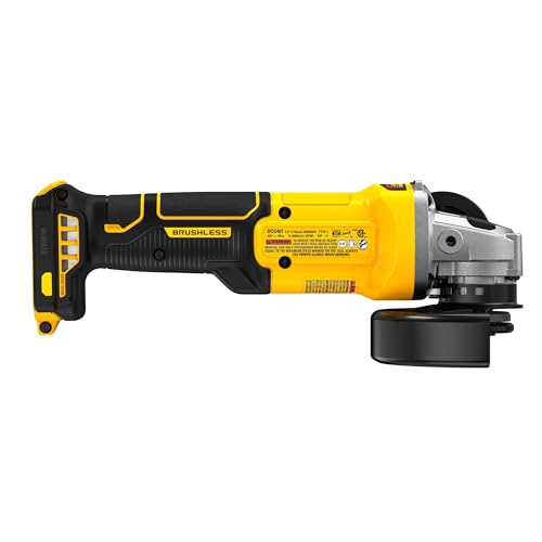 DEWALT 20V MAX Cordless 4 1/2 Inch Slide-Switch Power Angle Grinder, Bare Tool Only (DCG407B) - style: 20V MAX BL 4.5IN Grinder