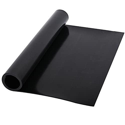Neoprene Rubber Sheet - 1/16 Inch Thick x 12 Inch Wide x 2 Feet Long Neoprene Rubber Strips Rolls for DIY Gaskets, Pads, Seals, Crafts, Flooring, Cushioning of Anti-Vibration, Anti-Slip - size: W:12In x T: 1/16In x L: 2Ft