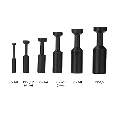 zjxed 36 Pcs Push-to-Connect Fittings, Cap Style Pneumatic Blanking Plugs, Fittings for 1/8 5/32 1/4 5/16 3/8 1/2 Inner Dia Tube - style: Air Plug Fittings(36pcs)
