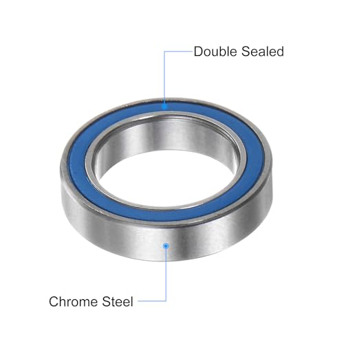 uxcell 10pcs 6701-2RS Miniature Deep Groove Ball Bearings 12x18x4mm Rubber Sealed Bearings for TRX4 1/10 RC Cars Trucks, 3D Printer, P6 (ABEC 3) - color: Blue, size: 12x18x4mm