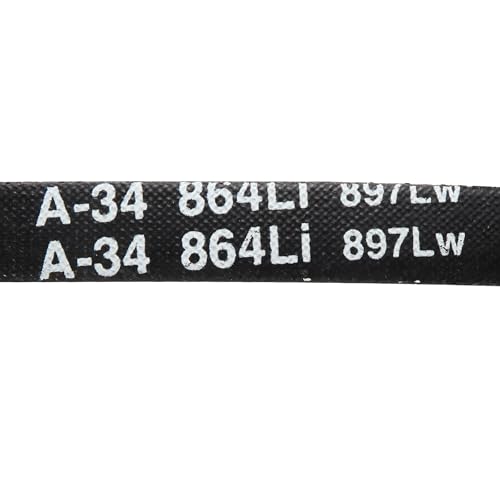 uxcell 5Pcs A34 Classic Wrapped Rubber V-Belt, 36" Lo x 0.51" W x 0.32" H - size: A34