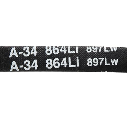 uxcell 5Pcs A34 Classic Wrapped Rubber V-Belt, 36" Lo x 0.51" W x 0.32" H - size: A34