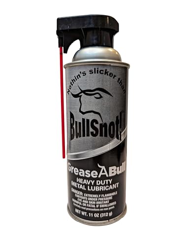 BullSnot! GreaseABull Metal Lubricant – Heavy-Duty, All-Weather Grease for Rust Removal, Metal Polishing & Lubrication – Multi-Purpose Spray for Automotive, Marine, Industrial & Home Use – 11oz