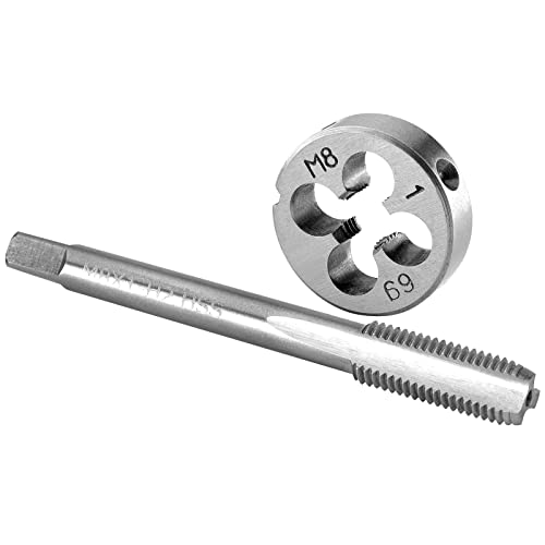 Burkit M8 X 1 Tap and Die Set Right Hand - size: M8x1