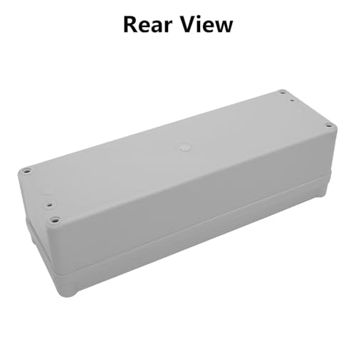 LeMotech IP67 Waterproof Junction Box ABS Plastic Project Box Dustproof Electrical Box Outdoor Enclosure for Electronics DIY Case Gray 9.8X 3.1x 3.3 inch (250x 80x 85 mm) - size: 9.8" x 3.1" x 3.3" (1pc)