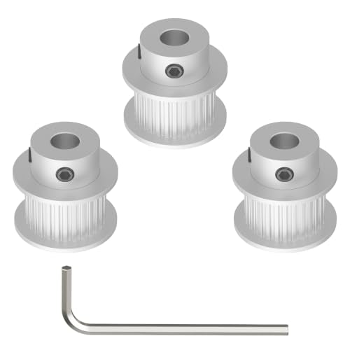 30 Teeth GT2 Timing Belt Pulley, 8mm Bore 6mm Width Synchronous Wheel GT2 Idler Pulley Fit 6mm Belt for 3D Printer Accessories and CNC Machines (3-Pack) - size: 30T 8mm Bore
