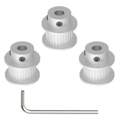 30 Teeth GT2 Timing Belt Pulley, 8mm Bore 6mm Width Synchronous Wheel GT2 Idler Pulley Fit 6mm Belt for 3D Printer Accessories and CNC Machines (3-Pack) - size: 30T 8mm Bore