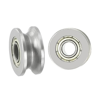 PATIKIL V-Groove Bearing, 20 Pack 4x13x6mm V Groove Guide Pulley Carbon Steel Sealed Ball Bearings Rail Roller Bearing Wheel for Track Liner Motion System - size: 4x13x6mm