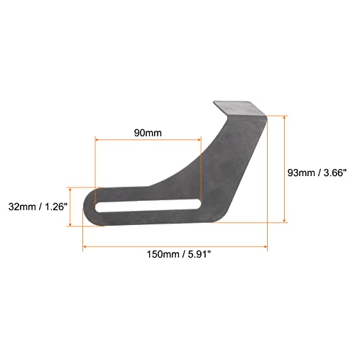HARFINGTON 2pcs Bench Grinder Tool Rest 9.84" Carbon Steel Bracket Tool Part Set with Screw for Bench Grinder Polisher, Black - size: 9.84"