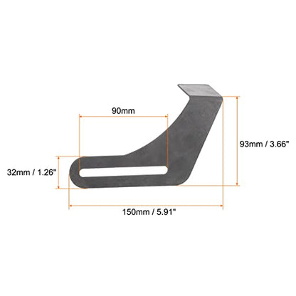 HARFINGTON 2pcs Bench Grinder Tool Rest 9.84" Carbon Steel Bracket Tool Part Set with Screw for Bench Grinder Polisher, Black - size: 9.84"