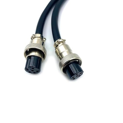 3.28 ft GX16 6 Pin Double Female Cable, GX16 6Pins Female to Female Head Aviation Cordset Electrical Connector Panel Mount Circular Metal Adapter Cordset for Ships 5A 125V 22AWG (1meter) - size: GX16 6Pin