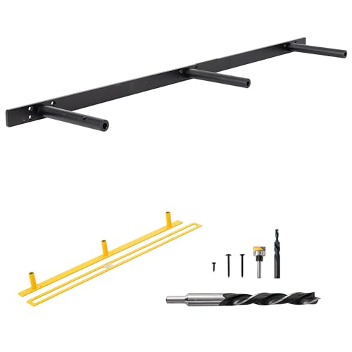 Heavy Duty Floating Shelf Bracket 38 inch, Hidden Shelf Bracket for Mantel and Shelving, Max Load 200 lbs if Mounted on Studs, Invisible Bracket for Floating Shelves (with Premium Build kit) - size: 38 inch （outfit premium kit）