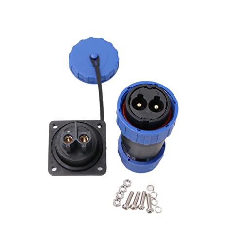 TY28 2 Pin 45A Aviation Waterproof Power Connector Male Female Cable Plug Socket Screw-Crimp Solder-Free Quick-Disconnect for Outdoor Solar Truck Device - color: Screw Mount, size: 2 Pin 45Amp
