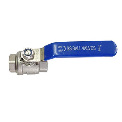 2PCS 1/2" Full Port NPT Female Thread Ball Valve 316 Stainless Steel for Water, Oil, and Gas WOG1000 - size: 2-pack x 1/2 Inch