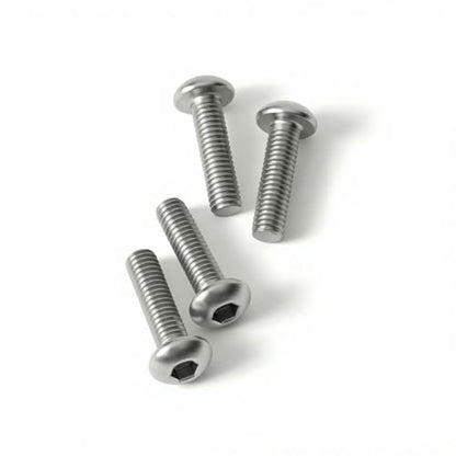 M4 x 16mm (50 Pack) Button Head Socket Cap Screws, 304 Stainless Steel 18-8, Bright Finish, Fully Machine Thread