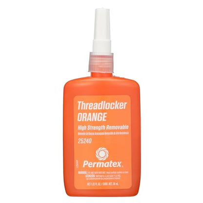 Permatex 25240 High Strength Removable Threadlocker Orange Liquid, 36 ml - size: 36 ml, style: Liquid - High Strength