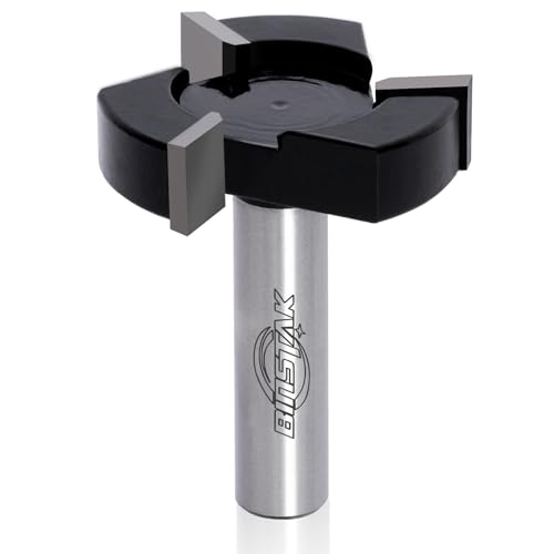 CNC Spoilboard Surfacing Router Bits, 1/2 inch Shank 2 inch Cutting Diameter, Slab Flattening Router Bit Planing Bit Wood Milling Cutter Planer Woodworking Tool (Carbide Tipped) - style: 3 Wing