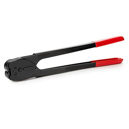 IDL Packaging C-3125 Double-Notched Front-Action Sealer/Crimper for 5/8" Steel Strapping – Durable Tool with Long Handle – Good for Horizontal and Vertical Operation – Heat-Treated Wearing Steel Parts - size: for 5/8" steel strapping