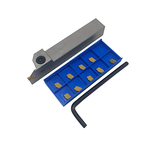 3/4in Lathe Parting Tool Holder with GTN- SP200 Grooving Inserts for Steel - color: 3/4" ZQ2020R02 Holder + SP200