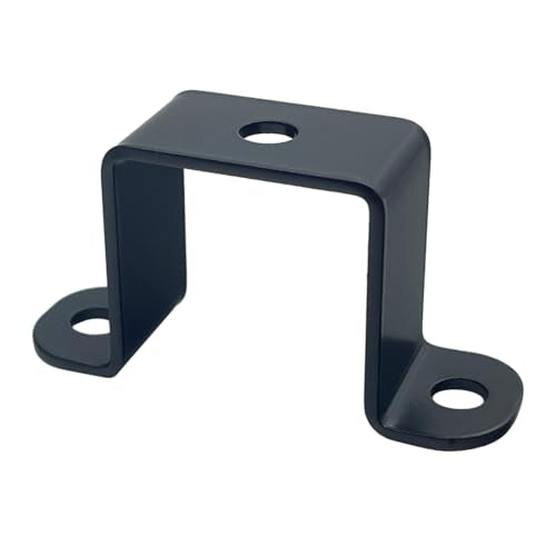 4 PCS 1.5x1.5" Square Tube Strap Clamps, 1.5 inch pipe strap, metal u clamp bracket for mounting,Powder Coated Black - size: 1.5x1.5"