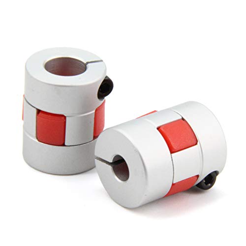 2PCS 6.35mm to 10mm Aluminium Plum Flexible Shaft Coupling Diameter20mm Length25mm 6.35x10mm Motor Connector Flexible Coupler for 3D Printer CNC Machine and Servo Stepped Motor（6.35x10mm） - size: D20 L25, style: 6.35x10mm