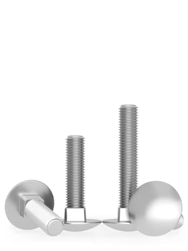 40pcs M4 x 15 mm Carriage Bolt Coach Bolt,304 Stainless Steel Round Head Square Neck Flange Screw Bolts