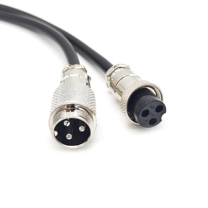 3.28 ft GX20 3 Pin Male to Female Cable, GX20 3Pins Female to Male Head Aviation Cordset Electrical Connector Panel Mount Circular Metal Adapter Cordset for Ships 7A 250V 15AWG (1meter) - size: GX20 3Pin
