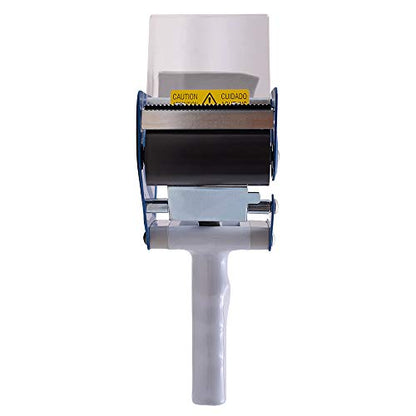 3" Tape Holder Dispenser Gun Heavy Duty w/Metal Cutter Adjustable Tension & Metal Anti-Reversing Plate for Ship Storage Warehouse Retail