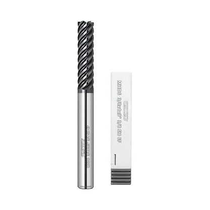 Tools Extra Long Carbide End Mills,6 Flute Square Milling Cutter，High Helix Angle for High Hardness Steel Finshing Milling Processing - 3/8 Shank (3/8-3.0" 1PCS) - size: EXL 3/8-3" 6F 1PC