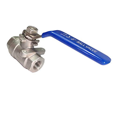 1/4" Female Ball Valve NPT Thread 316 Stainless Steel Full Port Ball Valve WOG1000 - size: 1/4 inch