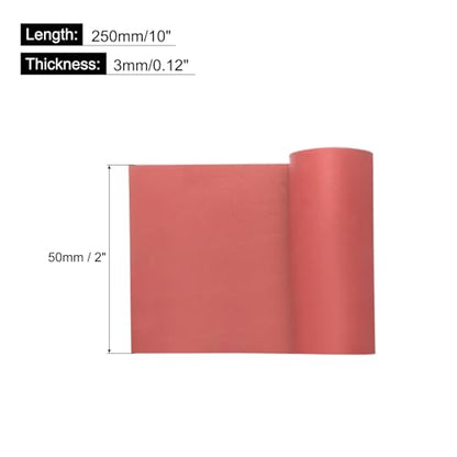MECCANIXITY Solid Rubber Sheet 1/8" Thick x 2" Wide x 10" Long, Anti-Slip Neoprene Rubber Roofing Material for Gaskets DIY Material, Pads, Seal, Bumpers Red - size: 1/8" x 2" x 10"