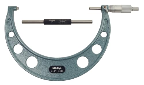 Mitutoyo 103-221, 6-7 X .0001 Outside Micrometer, Ratchet, with Standard