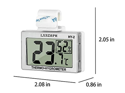 Reptile Hygrometer Thermometer, Digital Amphibian Hygrometer Thermometer with Hook Temperature Humidity Meter Gauge for Reptile Tanks, Terrariums, Vivarium, LCD Display 1pack - size: 1 pack