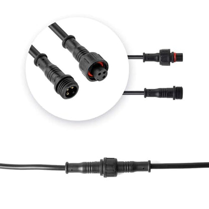 BTF-LIGHTING 3 Pin Electrical Connector 22AWG IP65 Male Female Connector 7.87in/20cm Extension Cable for Car,Truck,Boat,Indoor/Outdoor LED Strip Lights/String 15mm Nut Small Size 5 Pairs - size: 3 PIN Small Size