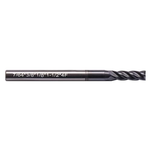 BestParts 5Pcs 7/64" 4 Flute Solid Carbide Square End Mill, AlTiN Coated - size: 7/64 in