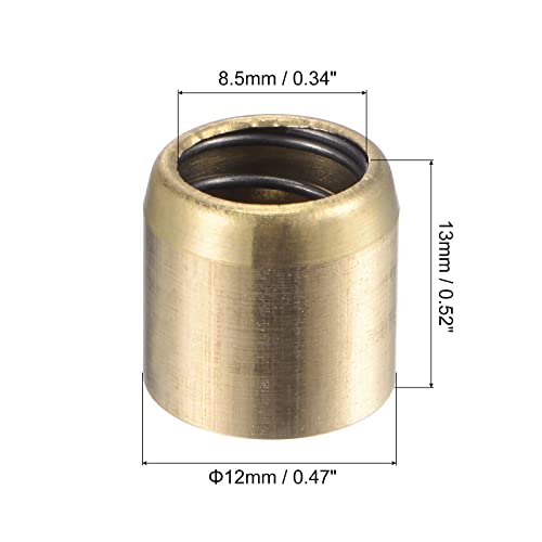 uxcell Brass Push Button Grease Oil Cup 12x12mm Ball Oiler for Lubrication System 10Pcs - size: 12x12mm