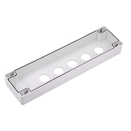 uxcell Push Button Switch Control Station Box 22mm/ 0.86 Inch Hold 5 Button Aperture Plastic Push Button Station (White,Black) 1set