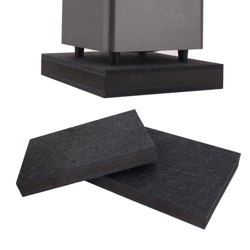 2-Pack Studio Monitor Speaker Noise Isolation Pads 3-Layer Acoustic Stand Riser Foam Subwoofer Isolation Pad Audio Vibration Platform Stabilizer (Medium - for 5-8 inches) - size: Medium - for 5-8 inches