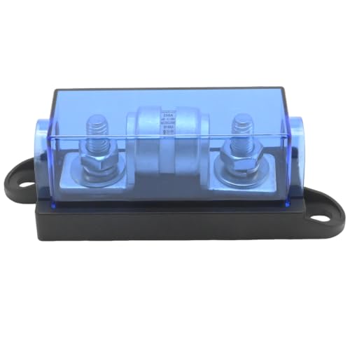 250 Amp Class T Fuse Holder, 250V AC/DC Fuse Block, Suitable for Inverters and High-Power Appliances in Marine, Automotive, and RV Applications - size: 250V 250A