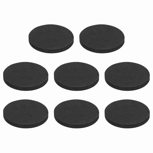 MECCANIXITY 8 Pcs Single Sided Speaker Isolation Feet Pads, 50mmx5mm Non Slip Foam Shock Absorption Base Pad Amplifier Stand Feet Mat for Speaker HiFi Home Theater Sound System, Black - size: 50mmx5mm