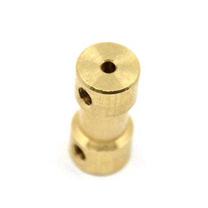 8pcs 2mm to 3mm Brass Shaft Coupling Joint Connector with Screws for Small Motor (2mm to 3mm) - size: 2mm to 3mm