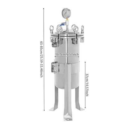 Stainless Steel Bag Filter Housing Solid-Liquid Separation Tool (1" NPT) - size: 1" NPT