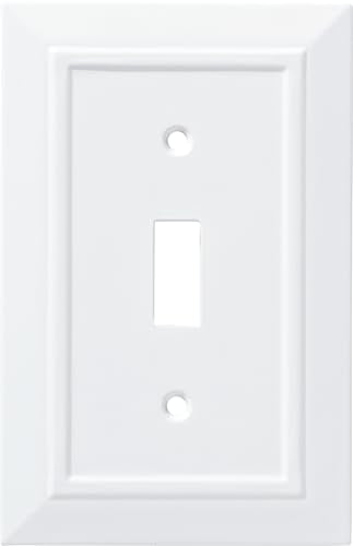 Franklin Brass Classic Architecture (1-Pack) Decorative Light Switch Cover Pure White 2-Gang Wall Plate Double Toggle Plate Covers Electrical Outlet Guard W35244-PW-C - size: 1 Count (Pack of 1), style: Switch
