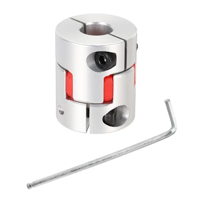 MECCANIXITY 8mm-12mm Aluminium Plum Flexible Shaft Coupling w Hex Wrench - size: 8mm to 12mm