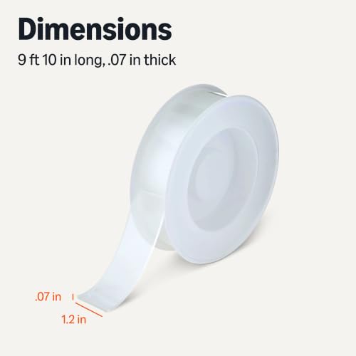 Amazon Basics Double-Sided Heavy Duty Adhesive Clear Mounting Tape, Transparent, 118.2" L x 1.18" W x 0.07" H