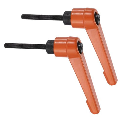 uxcell Clamping Lever Handles for Lathe, M4x32mm Male Thread Orange 2Pcs - size: M4x32mm