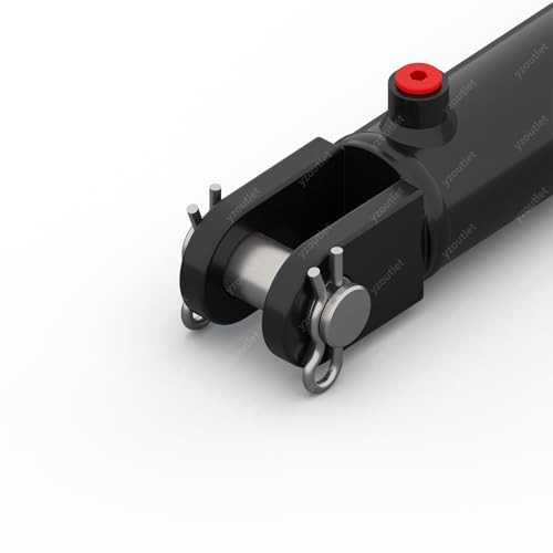 Welded Clevis Cylinder for Double Acting - Double Acting Hydraulic Cylinder, 2" Bore, 8" Stroke, Inline Ports, 90 Degree to pin