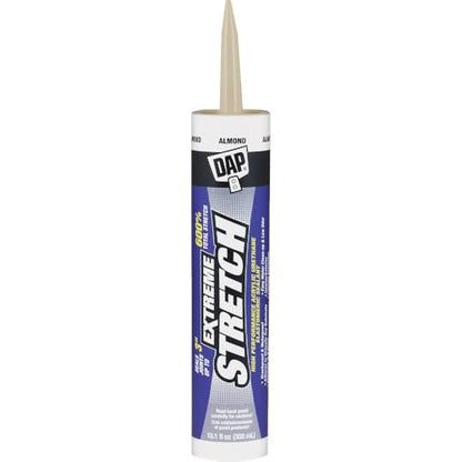 DAP Extreme Stretch Acrylic Urethane Premium Elastomeric Sealant, Almond, 10.1 Oz (7079818717) - color: Almond, size: 10.1 Fluid ounce