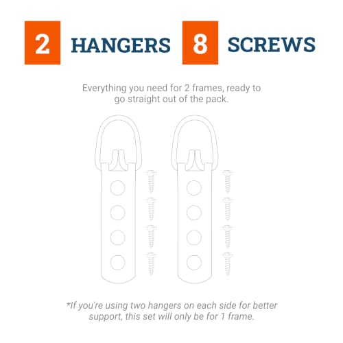 PHS Heavy Duty D-Ring Picture Hangers, Holds 200 lb, 2 Pack